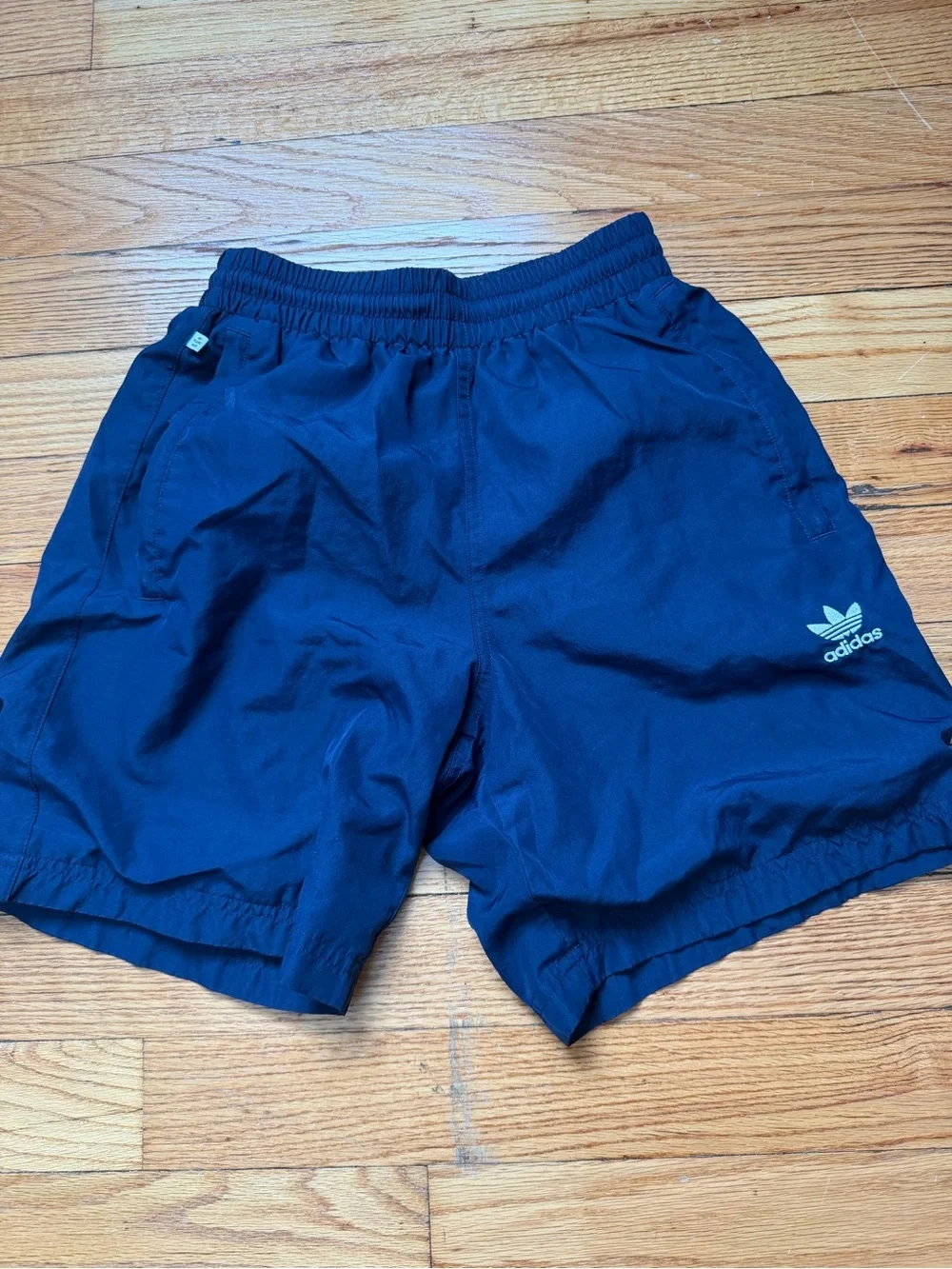 adidas Men’s Dark Blue Athletic Shorts with Trefoil Logo